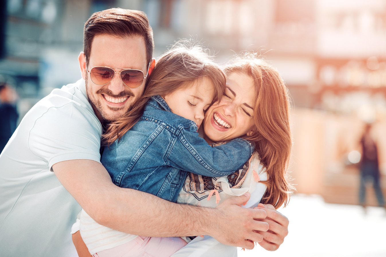 Happy young family